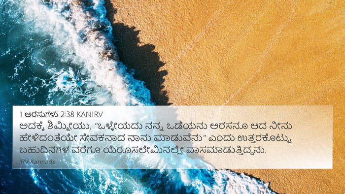 1 ಅರಸುಗಳು 2:38 KANIRV 4K Wallpaper - ಅದಕ್ಕೆ ಶಿಮ್ಮೀಯು, - 4K Wallpaper Bible Verse