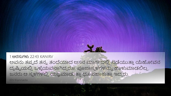 1 ಅರಸುಗಳು 22:43 KANIRV Bible Verse Image