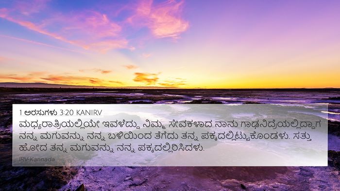 1 ಅರಸುಗಳು 3:20 KANIRV 4K Wallpaper -  - 4K Wallpaper Bible Verse