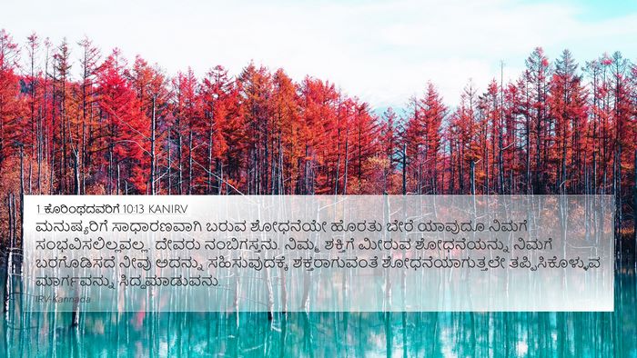 1 ಕೊರಿಂಥದವರಿಗೆ 10:13 KANIRV Bible Verse Image