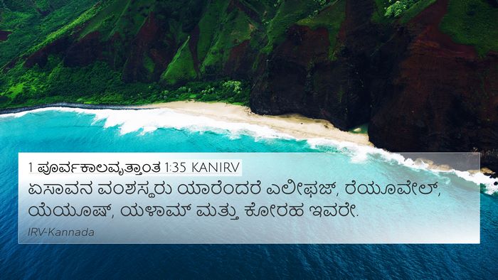 1 ಪೂರ್ವಕಾಲವೃತ್ತಾಂತ 1:35 KANIRV Bible Verse Image