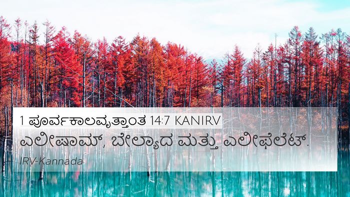 1 ಪೂರ್ವಕಾಲವೃತ್ತಾಂತ 14:7 KANIRV Bible Verse Image