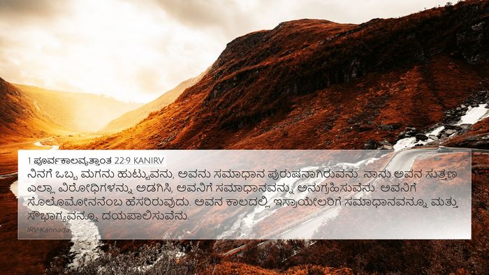 1 ಪೂರ್ವಕಾಲವೃತ್ತಾಂತ 22:9 KANIRV Bible Verse Image