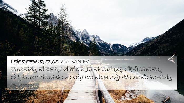 1 ಪೂರ್ವಕಾಲವೃತ್ತಾಂತ 23:3 KANIRV Bible Verse Image