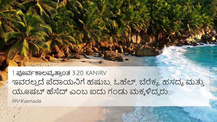 1 ಪೂರ್ವಕಾಲವೃತ್ತಾಂತ 3:20 KANIRV 4K Wallpaper - ಇವರಲ್ಲದೆ - 4K Wallpaper Bible Verse