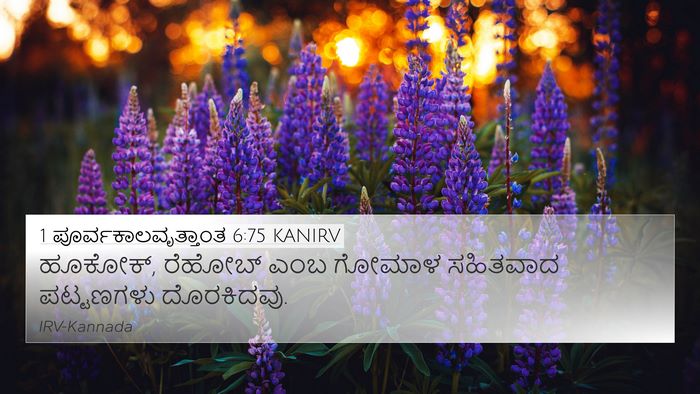 1 ಪೂರ್ವಕಾಲವೃತ್ತಾಂತ 6:75 KANIRV Bible Verse Image