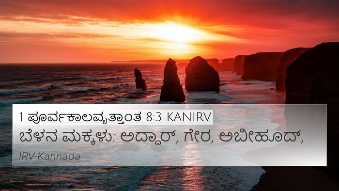 1 ಪೂರ್ವಕಾಲವೃತ್ತಾಂತ 8:3 KANIRV Bible Verse Image
