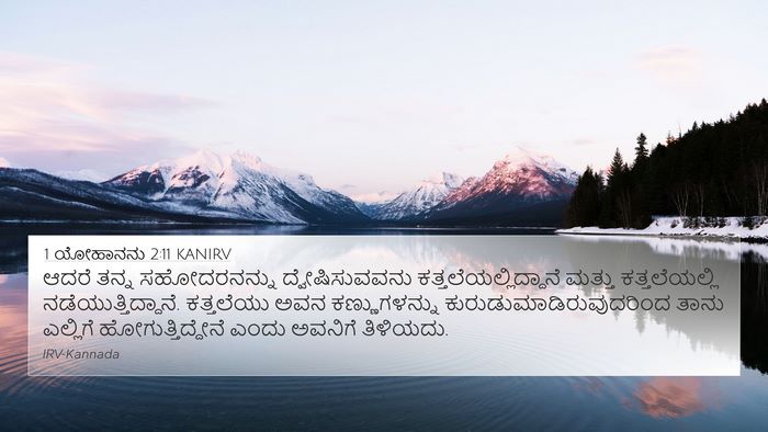 1 ಯೋಹಾನನು 2:11 KANIRV Bible Verse Image