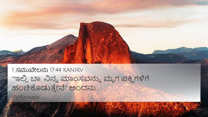 1 ಸಮುವೇಲನು 17:44 KANIRV Bible Verse Image