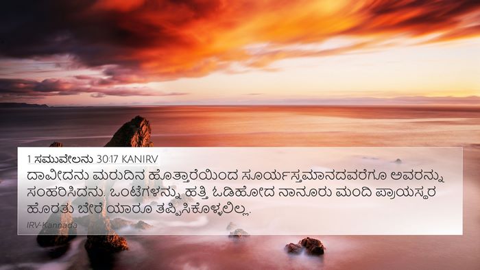 1 ಸಮುವೇಲನು 30:17 KANIRV Bible Verse Image