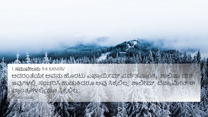 1 ಸಮುವೇಲನು 9:4 KANIRV 4K Wallpaper - ಅದರಂತೆಯೇ ಅವನು - 4K Wallpaper Bible Verse