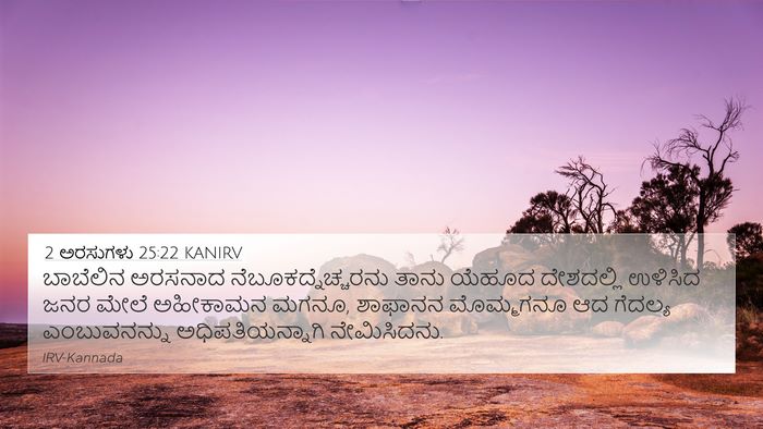 2 ಅರಸುಗಳು 25:22 KANIRV Bible Verse Image