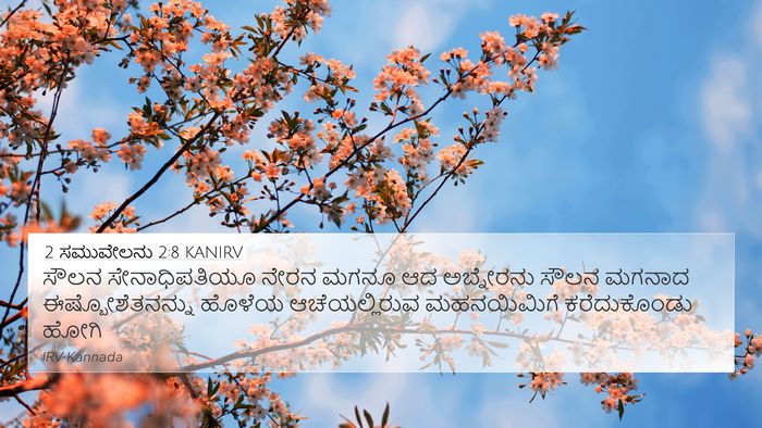 2 ಸಮುವೇಲನು 2:8 KANIRV 4K Wallpaper - ಸೌಲನ ಸೇನಾಧಿಪತಿಯೂ - 4K Wallpaper Bible Verse