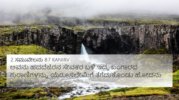 2 ಸಮುವೇಲನು 8:7 KANIRV 4K Wallpaper - ಅವನು ಹದದೆಜೆರನ - 4K Wallpaper Bible Verse