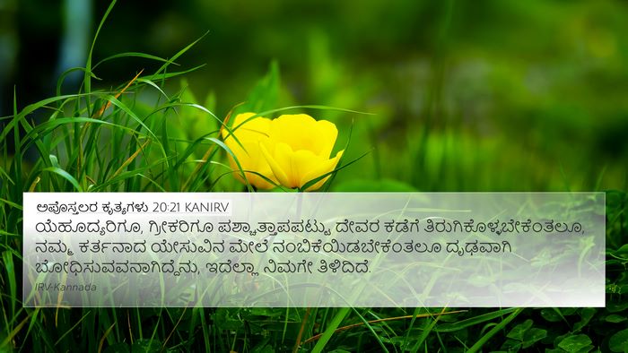 ಅಪೊಸ್ತಲರ ಕೃತ್ಯಗಳು 20:21 KANIRV Bible Verse Image