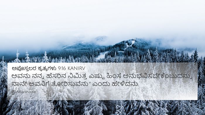 ಅಪೊಸ್ತಲರ ಕೃತ್ಯಗಳು 9:16 KANIRV Bible Verse Image