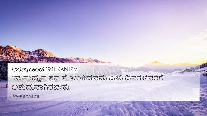 ಅರಣ್ಯಕಾಂಡ 19:11 KANIRV Bible Verse Image