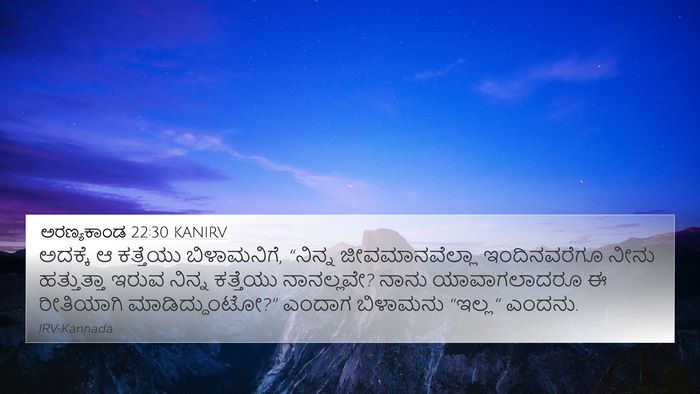 ಅರಣ್ಯಕಾಂಡ 22:30 KANIRV 4K Wallpaper - ಅದಕ್ಕೆ ಆ ಕತ್ತೆಯು - 4K Wallpaper Bible Verse