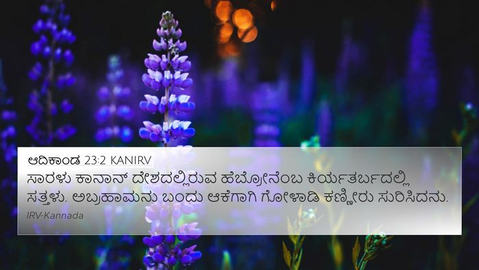 ಆದಿಕಾಂಡ 23:2 KANIRV Bible Verse Image