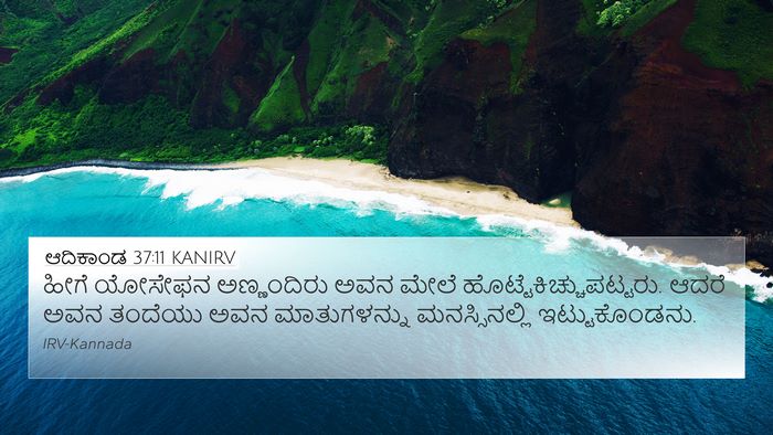 ಆದಿಕಾಂಡ 37:11 KANIRV Bible Verse Image