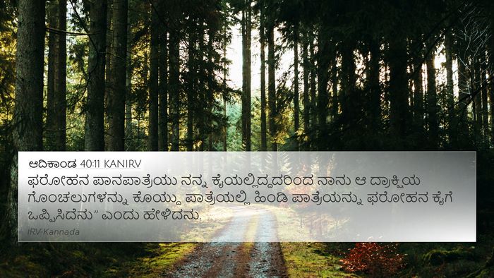 ಆದಿಕಾಂಡ 40:11 KANIRV Bible Verse Image