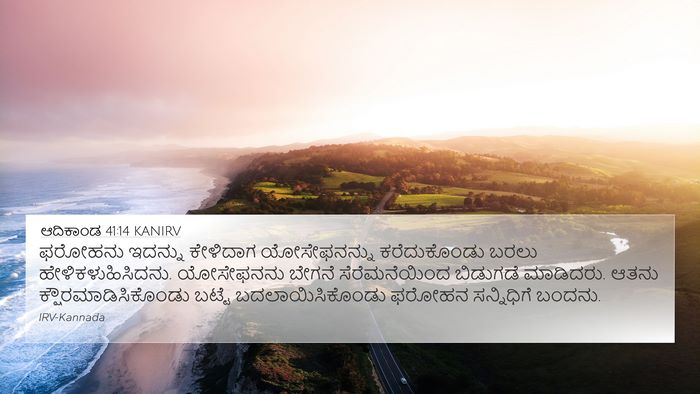ಆದಿಕಾಂಡ 41:14 KANIRV Bible Verse Image