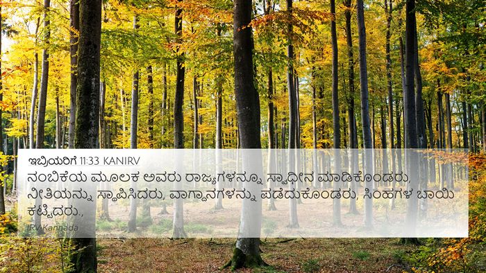 ಇಬ್ರಿಯರಿಗೆ 11:33 KANIRV Bible Verse Image