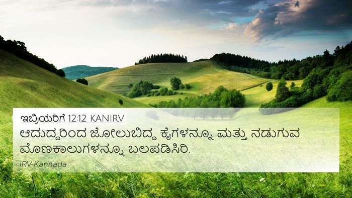 ಇಬ್ರಿಯರಿಗೆ 12:12 KANIRV Bible Verse Image