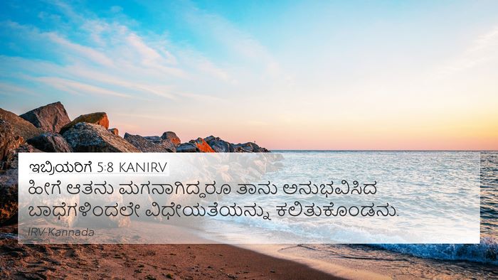 ಇಬ್ರಿಯರಿಗೆ 5:8 KANIRV Bible Verse Image