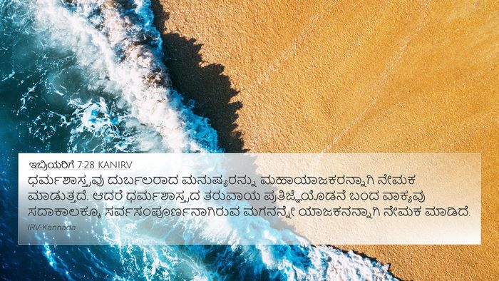 ಇಬ್ರಿಯರಿಗೆ 7:28 KANIRV Bible Verse Image