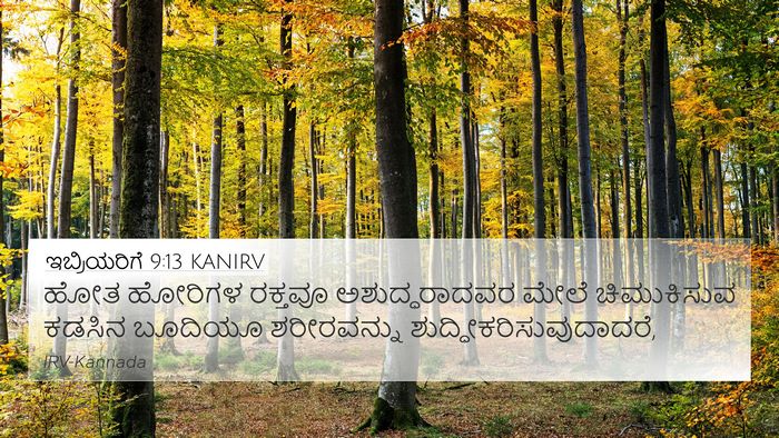ಇಬ್ರಿಯರಿಗೆ 9:13 KANIRV Bible Verse Image