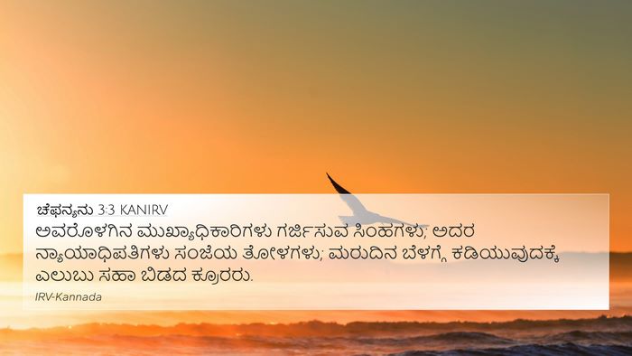 ಚೆಫನ್ಯನು 3:3 KANIRV Bible Verse Image