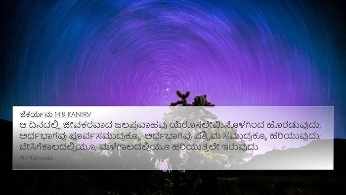 ಜೆಕರ್ಯನು 14:8 KANIRV Bible Verse Image