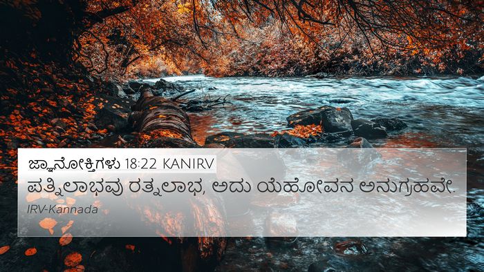 ಜ್ಞಾನೋಕ್ತಿಗಳು 18:22 KANIRV Bible Verse Image