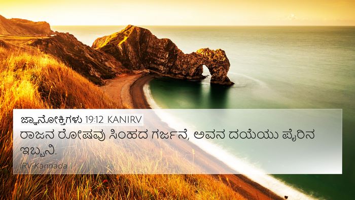 ಜ್ಞಾನೋಕ್ತಿಗಳು 19:12 KANIRV Bible Verse Image