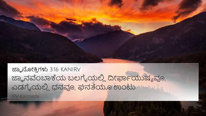 ಜ್ಞಾನೋಕ್ತಿಗಳು 3:16 KANIRV Bible Verse Image