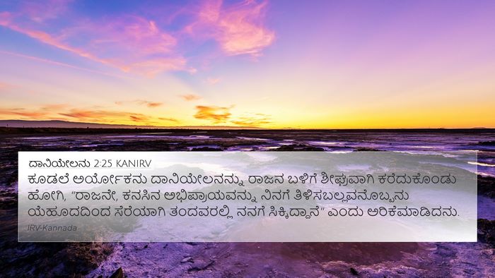 ದಾನಿಯೇಲನು 2:25 KANIRV Bible Verse Image