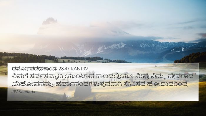 ಧರ್ಮೋಪದೇಶಕಾಂಡ 28:47 KANIRV Bible Verse Image