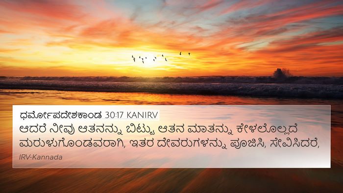 ಧರ್ಮೋಪದೇಶಕಾಂಡ 30:17 KANIRV Bible Verse Image