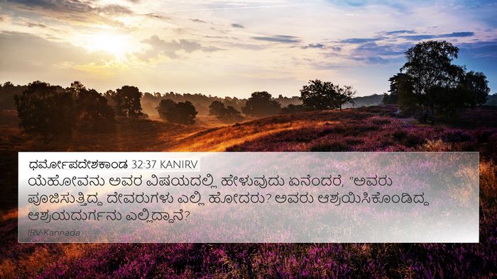 ಧರ್ಮೋಪದೇಶಕಾಂಡ 32:37 KANIRV Bible Verse Image