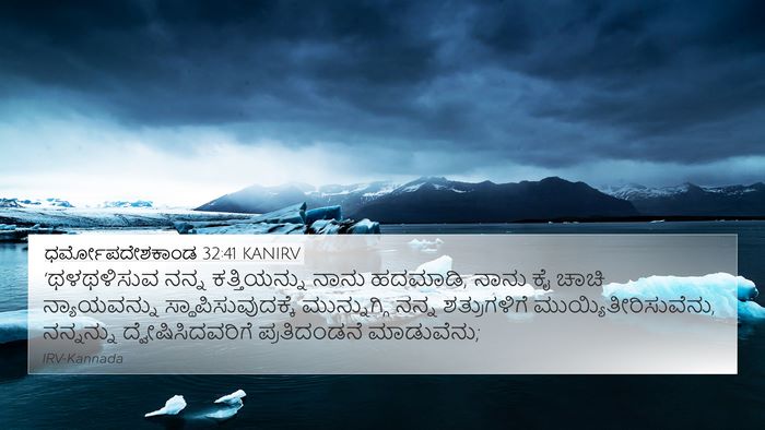 ಧರ್ಮೋಪದೇಶಕಾಂಡ 32:41 KANIRV Bible Verse Image