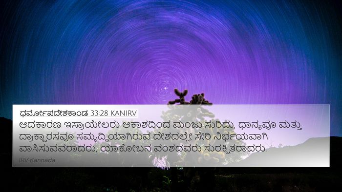 ಧರ್ಮೋಪದೇಶಕಾಂಡ 33:28 KANIRV Bible Verse Image