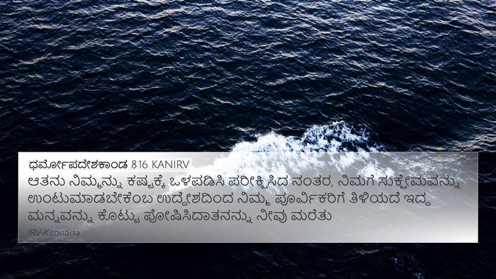 ಧರ್ಮೋಪದೇಶಕಾಂಡ 8:16 KANIRV Bible Verse Image