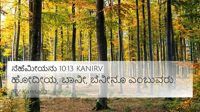 ನೆಹೆಮೀಯನು 10:13 KANIRV 4K Wallpaper - ಹೋದೀಯ, ಬಾನೀ, ಬೆನೀನೂ - 4K Wallpaper Bible Verse