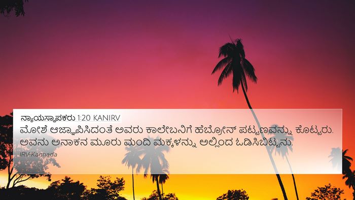 ನ್ಯಾಯಸ್ಥಾಪಕರು 1:20 KANIRV Bible Verse Image