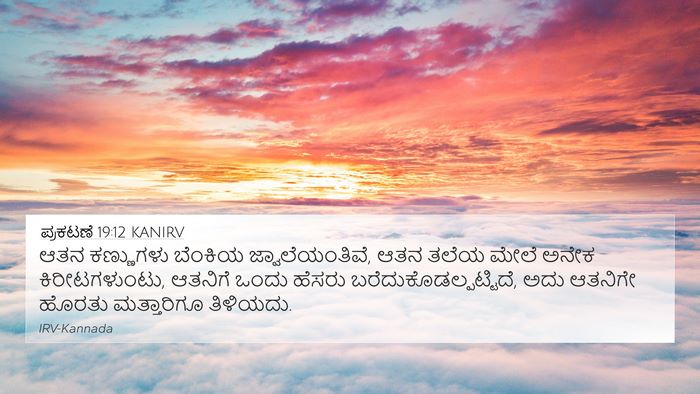 ಪ್ರಕಟಣೆ 19:12 KANIRV Bible Verse Image