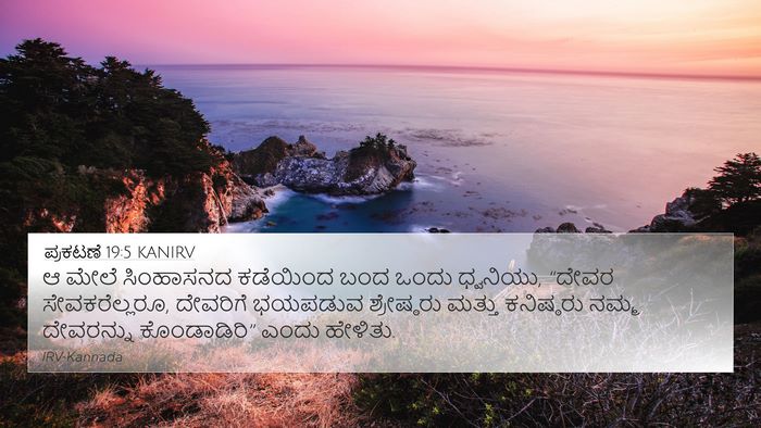 ಪ್ರಕಟಣೆ 19:5 KANIRV Bible Verse Image