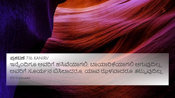 ಪ್ರಕಟಣೆ 7:16 KANIRV Bible Verse Image