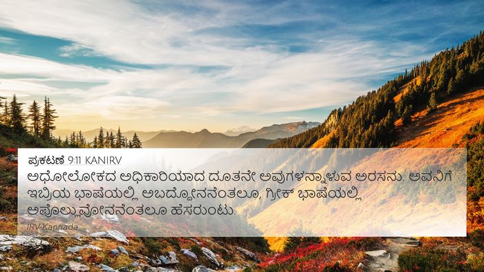 ಪ್ರಕಟಣೆ 9:11 KANIRV Bible Verse Image