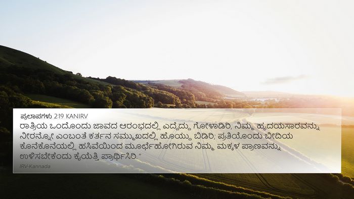 ಪ್ರಲಾಪಗಳು 2:19 KANIRV Bible Verse Image